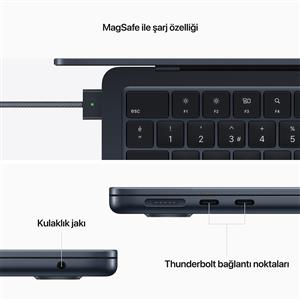 MacBook Air Z160M2JT16256-TQ6 M2 16Gb-256Gb Ssd-Retina-13.6inc-Gece Yarısı