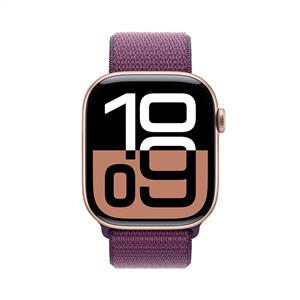Apple Watch Series 10 GPS 42mm Rose Gold Aluminium Case with Plum Sport Loop (Demo)