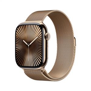 Apple Watch Series 10 GPS + Cellular 42mm Altın Rengi Titanyum Kasa Altın Rengi Milano Loo