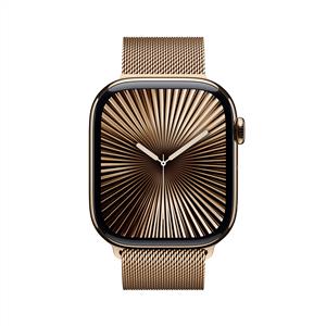 Apple Watch Series 10 GPS + Cellular 42mm Altın Rengi Titanyum Kasa Altın Rengi Milano Loo