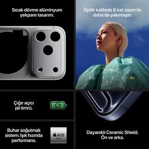 iPhone 17 Pro Max 512 GB Akıllı Telefon Gümüş