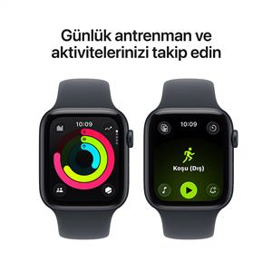 Apple Watch SE 3 GPS 44mm Midnight Aluminium Case with Midnight Sport Band - M/L