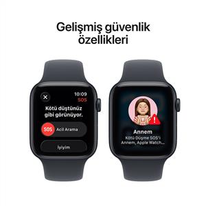 Apple Watch SE 3 GPS 44mm Midnight Aluminium Case with Midnight Sport Band - M/L