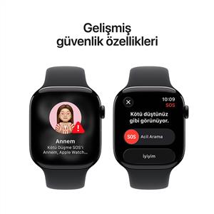 Apple Watch Series 11 GPS 46mm Jet Black Aluminium Case with Black Sport Band M/L