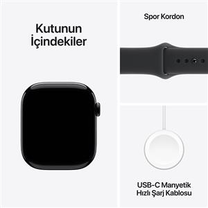 Apple Watch Series 11 GPS 46mm Jet Black Aluminium Case with Black Sport Band M/L
