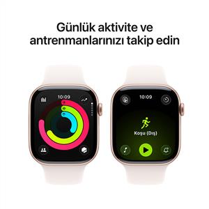 Apple Watch Series 11 GPS 46mm Rose Gold Aluminium Case Light Blush Sport Band - M/L