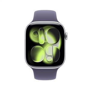 Apple Watch Series 11 GPS 46mm Silver Aluminium Case with Purple Fog Sport Band S/M
