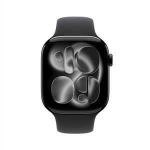 Apple Watch Series 11 GPS 42mm Jet Black Aluminium Case with Black Sport Band - S/M