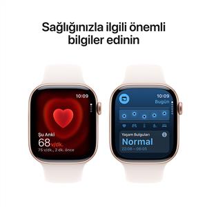 Apple Watch Series 11 GPS 42mm Rose Gold Aluminium Case with Light Blush Sport Band - M/L