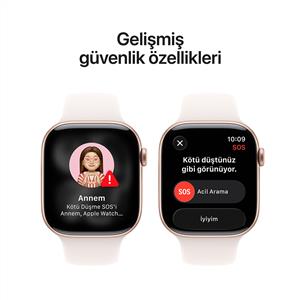 Apple Watch Series 11 GPS 42mm Rose Gold Aluminium Case with Light Blush Sport Band - M/L