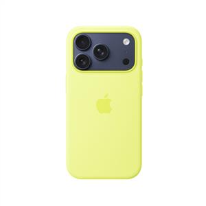 Apple iPhone 17 Pro için MagSafe özellikli Silikon Kılıf - Neon Sarı