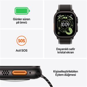 Apple Watch Ultra 3 GPS+ Cellular 49mm Natural Titanium Case with Light Blue Alpine Loop L