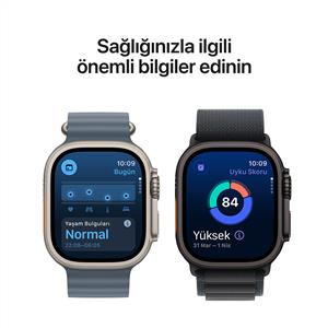 Apple Watch Ultra 3 GPS+ Cellular 49mm Natural Titanium Case with Light Blue Alpine Loop L