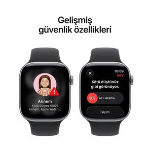 Apple Watch Series 11 GPS 42mm Space Grey Aluminium Case with Black Sport Band - M/L