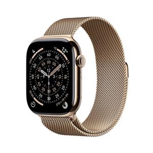 Apple Watch Series 11 GPS + Cellular 42mm Gold Titanium Case with Gold Milanese Loop