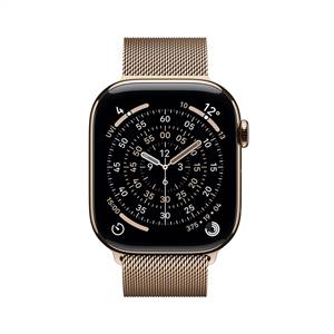Apple Watch Series 11 GPS + Cellular 42mm Gold Titanium Case with Gold Milanese Loop