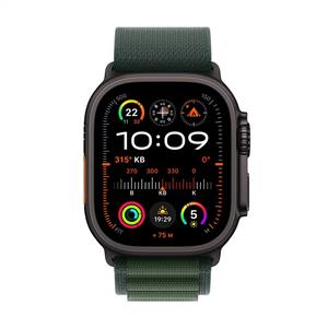 Apple Watch Ultra 2 GPS + Cellular 49mm Siyah Titanyum Kasa Koyu Yeşil Alpine Loop - M