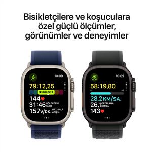 Apple Watch Ultra 2 GPS + Cellular 49mm Siyah Titanyum Kasa Koyu Yeşil Alpine Loop - M