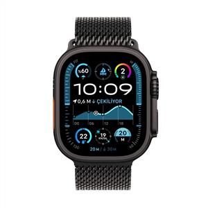 Apple Watch Ultra 2 GPS + Cellular 49mm Siyah Titanyum Kasa Siyah Titanyum Milano Loop - S