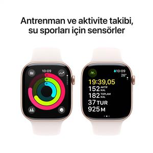 Apple Watch Series 10 GPS + Cellular 46mm Roze Altın Rengi Alüminyum Kasa Bulut Pembesi ML