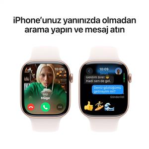 Apple Watch Series 10 GPS + Cellular 46mm Roze Altın Rengi Alüminyum Kasa Bulut Pembesi ML