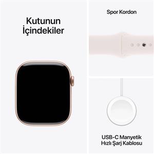Apple Watch Series 10 GPS + Cellular 46mm Roze Altın Rengi Alüminyum Kasa Bulut Pembesi ML
