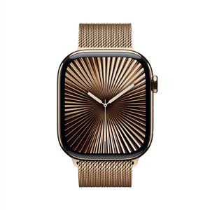 Apple Watch Series 10 GPS + Cel 46mm Altın Rengi Titanyum Kasa Altın Rengi Milano Loop S/M