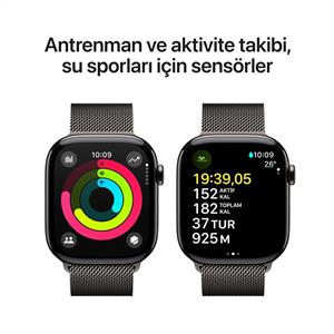 Apple Watch Series 10 GPS + Cellular 46mm Arduvaz Titanyum Kasa Arduvaz Milano Loop - S/M