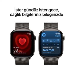 Apple Watch Series 10 GPS + Cellular 46mm Arduvaz Titanyum Kasa Arduvaz Milano Loop - S/M