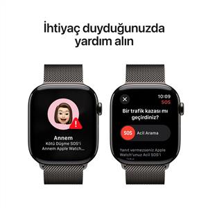 Apple Watch Series 10 GPS + Cellular 46mm Arduvaz Titanyum Kasa Arduvaz Milano Loop - S/M