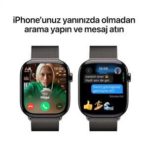 Apple Watch Series 10 GPS + Cellular 46mm Arduvaz Titanyum Kasa Arduvaz Milano Loop - S/M