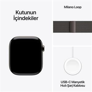 Apple Watch Series 10 GPS + Cellular 46mm Arduvaz Titanyum Kasa Arduvaz Milano Loop - S/M