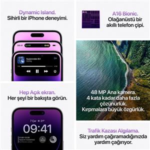 Yenilenmiş iPhone 14 Pro 128 Gb Akıllı Telefon Uzay Siyahı (1 Yıl Garantili) A Kalite