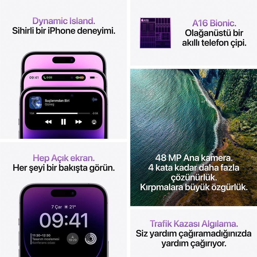 Yenilenmiş iPhone 14 Pro 256 Gb Akıllı Telefon Altın (1 Yıl