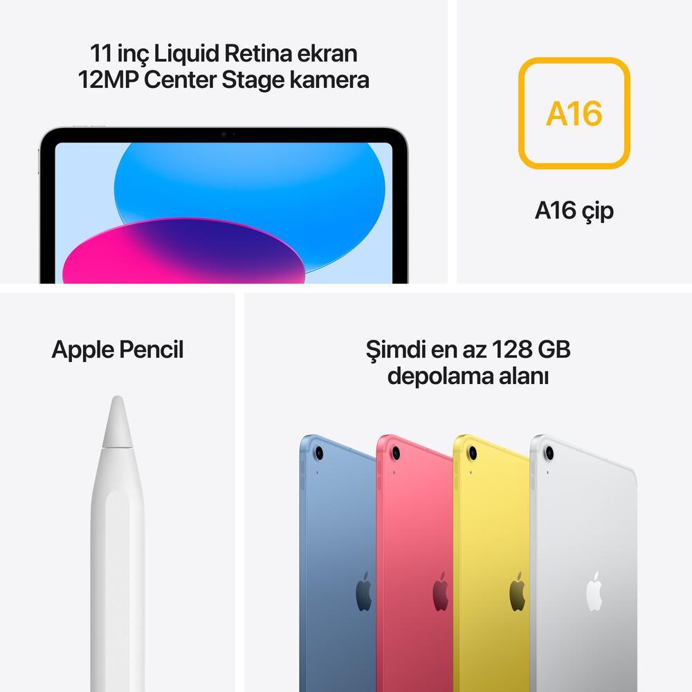 iPad A16 128GB Wi-Fi+Cellular 11''Liquid Retina Ekran iPadOS
