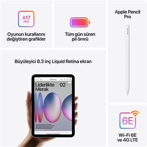 Ipad Mini 256GB WIFI+ Cellular 8.3''Liquid Retina Ekran iPadOS Tablet Purple
