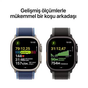 Apple Watch Ultra 3 GPS + Cellular 49mm Siyah Titanyum Kasa  Siyah Titanyum Milano Loop L