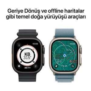 Apple Watch Ultra 3 GPS + Cellular 49mm Siyah Titanyum Kasa  Siyah Titanyum Milano Loop L