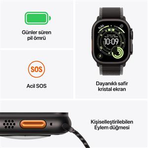 Apple Watch Ultra 3 GPS + Cellular 49mm Natural Titanyum Kasa Milano Loop S