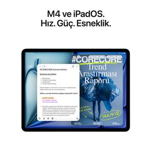 iPad Air M4 128GB WIFI+Cellular 11''LiquidRetina Ekran iPadOS Tablet Uzay Grisi