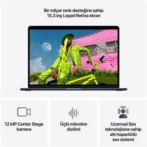 MacBook Air MDVN4TU/A M5 24Gb-1Tb Ssd-Liquid Retina-15.3inc-Gece Yarısı