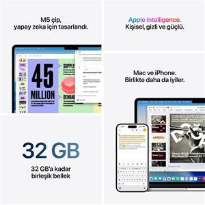 MacBook Air MDVU4TU/A M5 24Gb-1Tb Ssd-Liquid Retina-15.3inc-Gök Mavisi