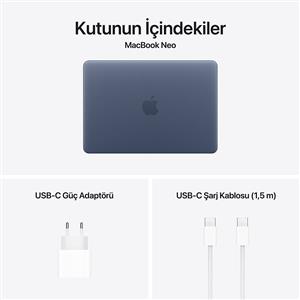 MacBook Neo MHFF4TU/A A18 Pro 8Gb-256Gb Ssd-Liquid Retina ekran-13inc-Indigo