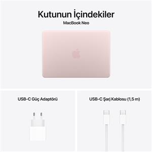 MacBook Neo MHFJ4TU/A A18 Pro 8Gb-512Gb Ssd-Liquid Retina ekran-13inc-Pastel Pembe