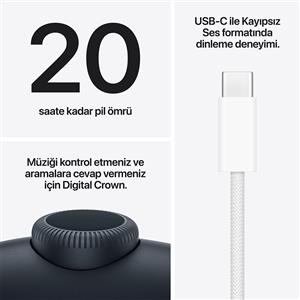 Apple AirPods Max 2 Kablosuz Kulak Üstü Kulaklık - Gece Yarısı
