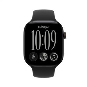 Apple Watch Series 12 GPS 42mm Black Aluminium Case with Black Band - S/M