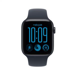 Apple Watch SE 3 GPS 44mm Midnight Aluminum Case with Navy Blue Sport Band - S/M
