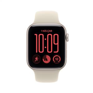 Apple Watch SE 3 GPS 44mm Starlight Aluminum Case with Sand Sport Band - S/M