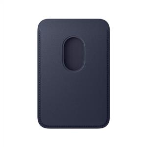 Apple iPhone MagSafe Mikro Dokuma Cüzdan Lacivert