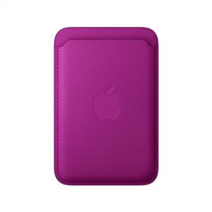 Apple iPhone MagSafe Mikro Dokuma Cüzdan Macenta